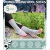 Yebing Merino Wool Hiking Socks for Womens Thermal Warm Winter Boot Crew Cushion Cozy Thick Work Gift Socks 5 Pairs Mixed Color A