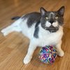 Spot Sew Much Fun- Cat Toy Yarn Ball, Foam Ball Wrapped in Colorful String, Won't Unravel, Fun Toy for Cats and Kittens of All Ages, Rattle Inside- 3.5in Yarn Balls