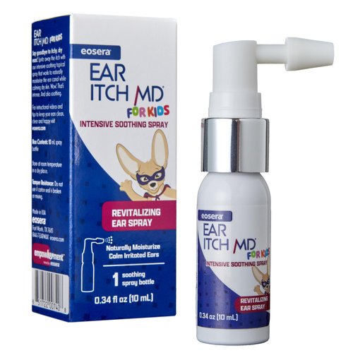 eosera® Ear Itch MD® for Kids – Soothing Ear Drops for Dry, Itchy Ears – Natural Moisturizing Formula with Vitamin E – Relief for Allergies, Eczema, Dermatitis – Safe for Ages 2+ & Hearing Aid Users