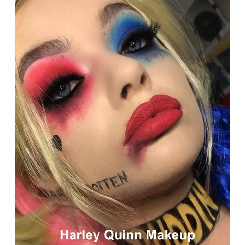 Mysense Red Blue and Black Face Paint Kit, Eye Black Stick for Baseball Softball Football Lacrosse, Cream Blendable Body Paint for Halloween Costume SFX Harley Cosplay Makeup