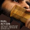 Striking Viking Sandalwood Beard and Mustache Comb Set - Pocket-Sized Wooden Comb with Fine and Coarse Teeth, Case Included - Perfect for Balms and Oils