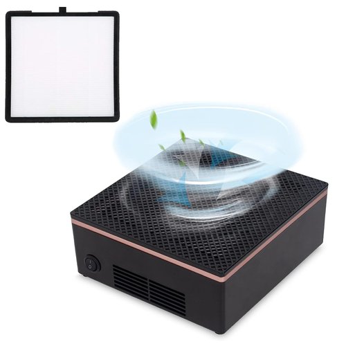 GoLashFun 60W Nail Dust Collector Strong Suction,Black Vacuum Nail Art Dust Collector Cleaner Machine Manicure Powerful Nail Fan for Collector Drill Dust