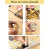 Cookie Press Maker Kit for DIY Biscuit Maker and Decoration with 8 Stainless Steel Cookie discs and 8 nozzles (Stainless Steel)