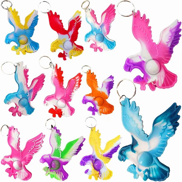 24 Packs Eagle Bulk little Graduation Classroom Students Small Prize,End of Year Summer Birthday Mini Pop Fidget Party Favors