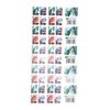 Snow Globes (5 Booklets of 20) Forever Postage Stamps (A Snowman, Santa Claus Poised on a Chimney, a Majestic Deer, and a Christmas Tree) 2023 Scott #5816-5819