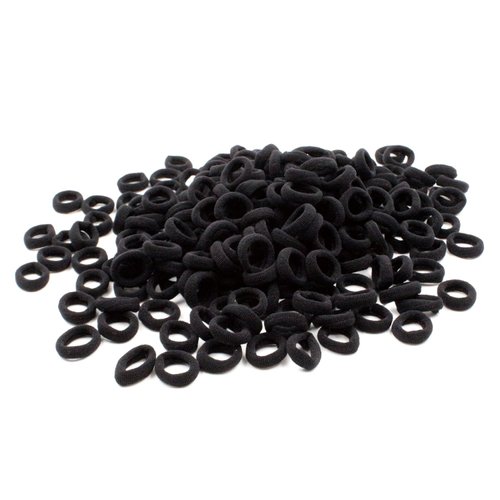 CYWLIFE Tiny Hair Ties Bands for Baby Girls Women Thin & Fine Hair, 100 PCS Black, 7MM No Crease Ponytail Holders Hair Elastics, No Hurt Durable Soft Rubber Bands for Kids Men
