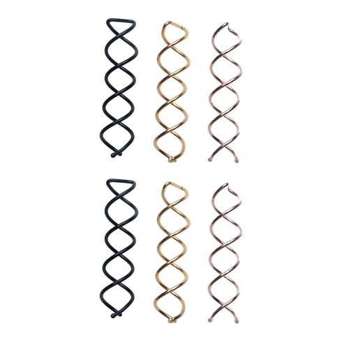 Sowaka 6 Pcs Spiral Hair Pins Metal Multi Color Small Non Scratched Rounded Tips Twist Screw Bobby Pins for Women Girls Hair Style Bun Long Straight Hair Accessories (Colorful)