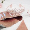 Birthday Sash and Crown for Women,Happy Birthday Sash for Women,Birthday Queen Sash and Crown,Rose Gold Tiaras for Women,Happy Birthday Decorations for Women,Birthday Crown Adult Woman,Birthday Tiara