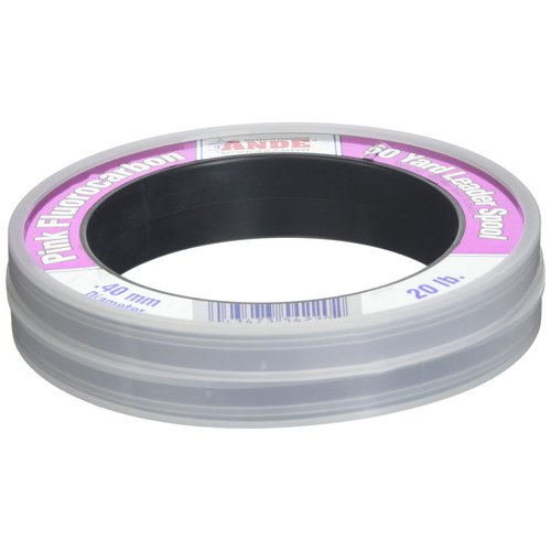 Ande FPW-50-20 Fluorocarbon Leader Material, 50-Yard Spool, 20-Pound Test, Pink Finish