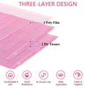 GoLashFun Nail Art Table Mats Disposable Nail Paper Towels,50PCS Pink Waterproof 3 Ply Nail Art Paper 13" X 17" Pads for Nail Table Decoration Kit,Nail Art Accessories
