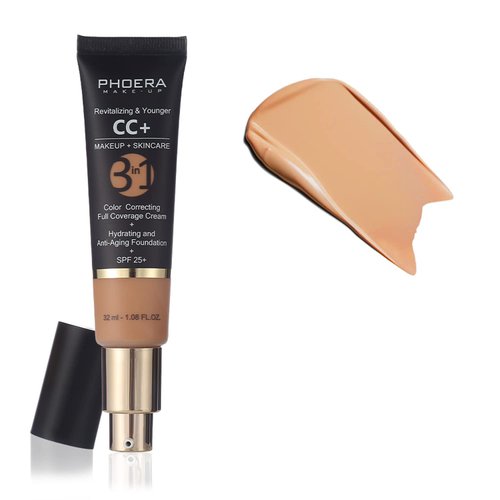 MAEPEOR Full Coverage Foundation 6 Colors Mattle Oil-Control Liquid Foundation Anti-Aging Color Correcting Cream Foundation for All Skin Tone (140 Buff Beige)