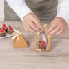 Restaurantware Pastry Tek 3 x 3 x3 Inch Pyramid Favor Boxes 100 Pyramid Triangle Gift Boxes - Satin Ribbon Disposable Brown Paper Triangle Candy Boxes For Weddings Or Parties