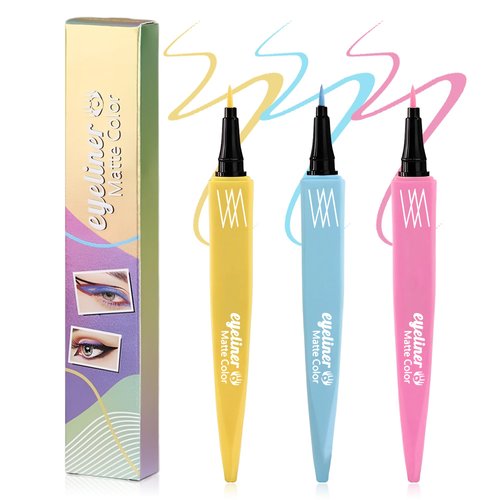 Liquid Eyeliner Pen Set,Colored Eye Liner Waterproof Smudge Proof,High-pigmented Long-lasting Eyeliner Pencils,Smooth Ultra Fine Easy to Color Eye Liners Makeup Delineador De Ojos Contra El Aguas-Set2