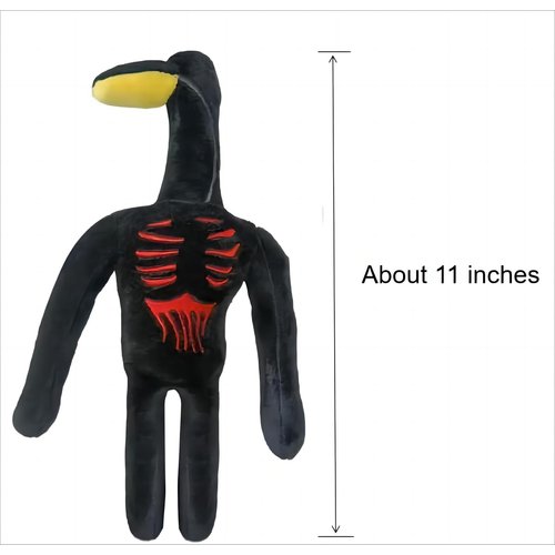 EICHIMEOW Siren Head Plush Toy Cartoon Black Cat Plush Stuffed Toy Soft Animal Cat Plush Toys Kids' Birthday Halloween Thanksgiving Christmas Toys Plush Toys(Black)