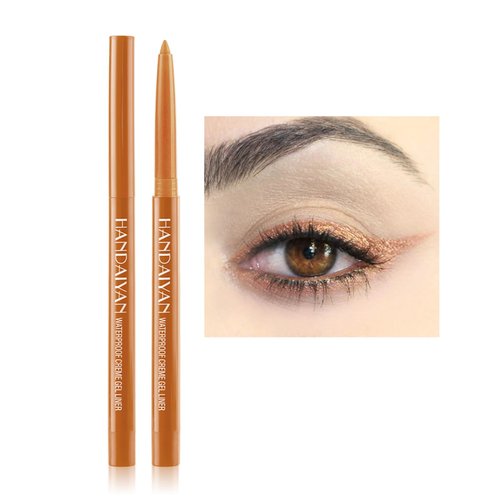 Kyannkara Liquid Eyeliner Waterproof Colorful Matte Glitter Neon Eyeliner Pencil Pigmented Smudgeproof Long Lasting Gel Eye Liner (Shine Y15)