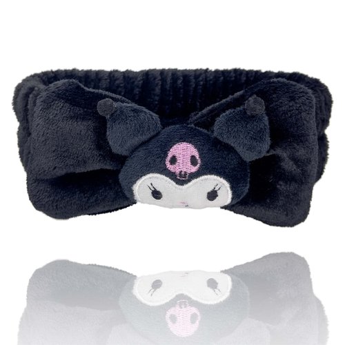 Bliqlriy Kawaii Spa Headband, Cute Headband for Women Facial Makeup, Washing, Party, Soft Microfiber Coral Skincare Shower Fluffy Towel Headbands Hair Band for Girls