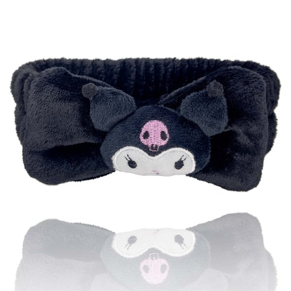 Bliqlriy Kawaii Spa Headband, Cute Headband for Women Facial Makeup, Washing, Party, Soft Microfiber Coral Skincare Shower Fluffy Towel Headbands Hair Band for Girls
