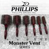 Phillips Brush Mini Monster Vent 6 Professional Hair Brush (2” Diameter Barrel) - Vented Blowout Hairbrush with Nylon Reinforced Boar Hair Bristles, Beech Wood Handle with Rubber Grip