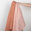 Muslin Swaddle Baby Blankets for Baby Girl, Soft and Breathable Oeko-Tex Cotton Muslin Baby Blanket, Newborn Swaddling Wrap, Receiving Blanket, 47 in x 47 in, Blush Pink Rainbows