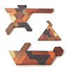 Kingzhuo Hexagon Tangram Puzzle Wooden Puzzle for Children and Adults Challenging Puzzles Wooden Brain Teasers Puzzle for Adults Puzzles Games Family Portable Puzzles Brain Games Tangrams for Adults