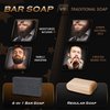 Bossman Men's Bar Soap 4 in 1 Beard Wash, Shampoo, Body Wash and Conditioner, 4 oz