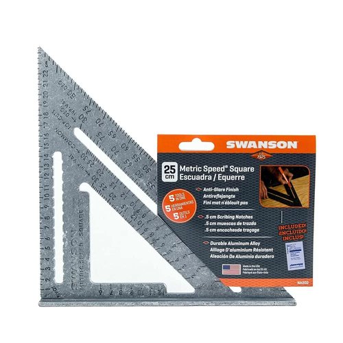 Swanson NA202 Metric Speed Square Layout Tool (Aluminum)