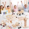 STEM Kits for Kids Ages 8-10 10-12, Wood Building Crafts Kit for Boys 8-12, Model Car Kit, 3D Wooden Puzzles Woodworking Science Projects, Construction Engineering STEM Toys for 8 10 13 12 14 Year Old