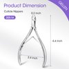 Gellen Double Spring Cuticle Nippers with Sharp Blades Professional HL-205 Jaw 14 Hard Steel Cuticle Trimmer Nail Care Tool at Home Spa Salon