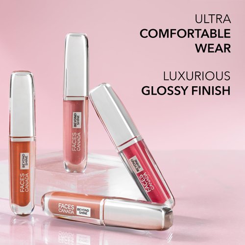 FACESCANADA Beyond Shine Lip Gloss - BAEbe 03, 3.8ml | Lightweight Non-Sticky Luxurious Texture For Glossy Lips | Instant Shine | Fuller, Supple & Plump Lips | 24HR Hydration