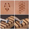 Leather Stamping Tools for Leather Crafts, Basket Weave Leather Crafting Stamp Tool with 304 Stainless Steel
