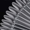 200 Pcs Oval Nail Swatch Sticks Fan-shaped Nail Polish Sample Sticks with Metal Split Ring for Nail Color Display, Clear