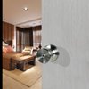 DSJJBLL Satin Nickel Door Knob with Lock and Key Round Ball Lock Interior/Exterior Door Knob for Bedroom Or Bathroom (Stainless 1)
