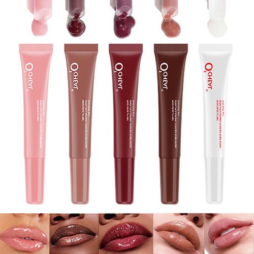 KTouler Glossy Lip Butter Tint,Moisturizing Non-stick Cup Liquid Lip Gloss,5 Color Natural Plumping Lip Tint,Mirror Toot Lip Gloss for Women