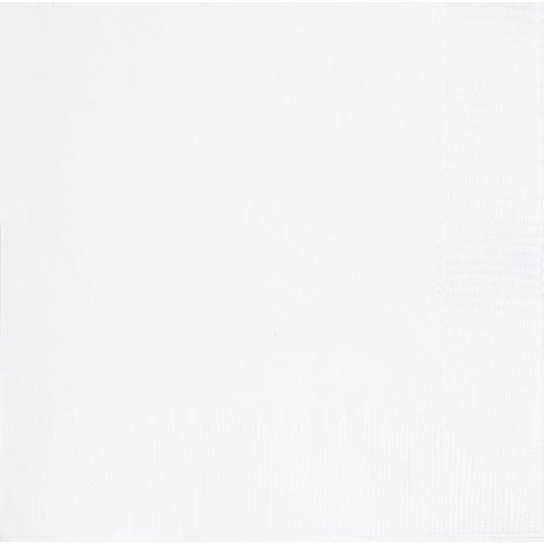 White Solid Luncheon Paper Napkins (Pack of 20) - Elegant & Durable Design - Perfect for Parties, Events & Celebrations