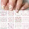 36 Sheets Flower Nail Art Stickers Decals Butterfly Water Transfer Nail Decals Pink Sakura with Designs Nail Decorations for Women DIY Nail Supplies