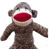 Vibrant Life Playful Buddy Sock Monkey Squeaky Dog Toy for Small to Medium Size Dogs, Colors May Vary, Washable