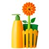 Vigar Flower Power Orange Sink Side Set with Soap Dispenser, 10-1/2-Inches, Orange, Green