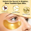 Tibobo Under Eye Patches (24 Pairs) - 24K Gold Eye Masks Enriched with Abundant Collagen | Diminish Dark Circles and Puffiness | Anti-Aging, Smooth Fine Line, Nourish Skin - Christmas Gifts for Women