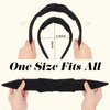 CURASA Knotted Headband for Women Black Headband Wide Headbands Non Slip Top Knot Hairband Fashion Hair Accessories for Women Girls
