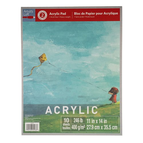 Acrylic Paper Pad by Artist's Loft™, 246lb/400gsm, 10 Sheets