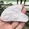 Fekuar Natural Rock Quartz Gua Sha Massage Tool for Body Skin Facial, Crystal Scraping Board for SPA Acupuncture Therapy Trigger Point Treatment