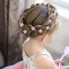 YISSION 20Pcs Mini Purple Flower Hair Clips for Girls Women Cute Hair Pins Small Hair Clips Flower Clips for Hair Wedding Hair Barrettes Bridal Hair Accessories for Girls Women