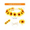 WILLBOND 8 Pieces Sunflower Crown Hair Wreath Daisy Flower Headbands Hippie Headbands Adjustable Floral Bridal Headpiece for Hippie Party Wedding Festivals Photo Props