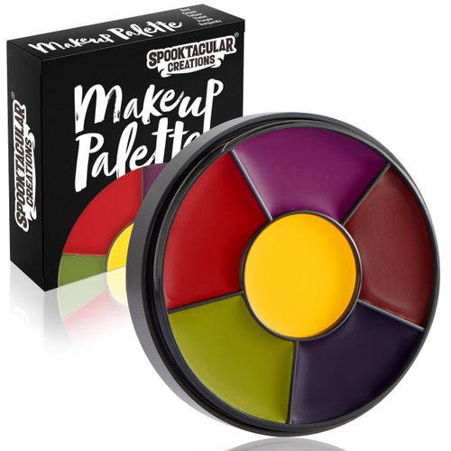 Spooktacular Creations Halloween Makeup Palette 6 Colors, Face Paint Bruise Wheel Stage for Adult and Kids Zombie Skeleton Cosplay Costume, SFX Special Effect, Theme Party, 0.35 oz