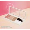 FLOWER Beauty By Drew Barrymore Shimmer & Strobe Highlighting Palette - Glowing Bronzer Powder Kit For Face - Blendable Coverage - Skintones - 3 Enhancing Colors - Strobe Brush Included (Sunkissed Shimmer)