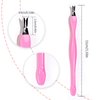 Cuticle knife Trimmer, 24 Pack Cuticle ForkTrimmer Nail Cuticle Remover Trimmer Pusher Dead Skin with Double Head V-Shaped Fork Manicure Pedicure Cleaner Care Tools for Home and Nail Shop (P)