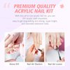 Saviland Acrylic Nail Kit - Big Capacity 30g Clear Pink White Acrylic Powder and Liquid Set 120ml for Acrylic Nails Extension, Beginner Nail Kit for Nail Art Designs Home DIY