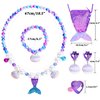 MTGOCHA Mermaid Jewelry Set Mermaid Purse for Little Girls, Kids Play Jewelry for Girls Coin Purse Little Mermaid Necklace Bracelet Earrings Ring Mermaid Dress Up Accessories for Girls Mermaid Gifts
