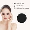 FIVEFULU Single Black Eyeshadow, Pressed Powder Matte Black Eye Shadow Palette Make-up, Blendable Long Lasting High Pigment Black Eye Makeup Halloween Black Eye Paint & Face Body Paint