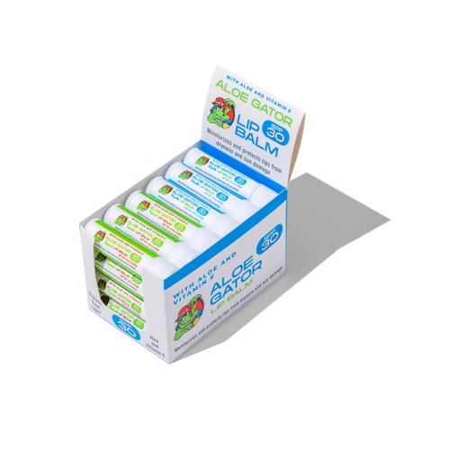 Aloe Gator Lip Balm SPF 30, 24 pack